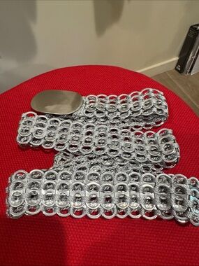 Escama Studio Silver Chain-Link Stretch Belt with Oval Buckle